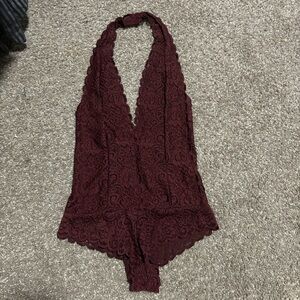 NWT lace halter bodysuit